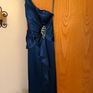 Long one shoulder formal dress